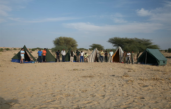 Camel and horse expedition camps