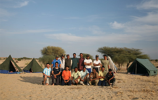 Camel and horse expedition camps
